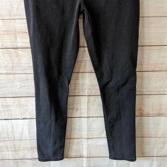 Seven Tummyless High Rise Skinny Distressed Jeans Black Stretchy - Picture 11 of 12